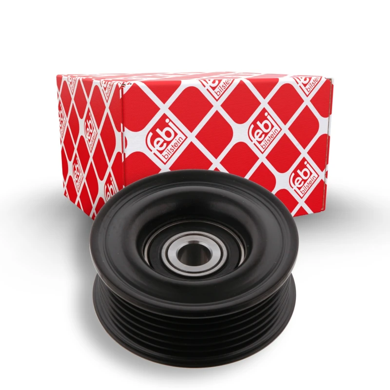 Image of FEBI BILSTEIN 31471 Idler Pulley Metal Deflection/Guide Pulley,v-ribbed belt (312)