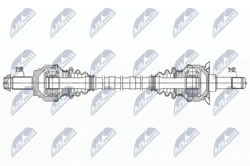 Image of NTY NPW-BM-191 Drive shaft Automatic Transmission, Rear Axle Right Drive Shaft (13)