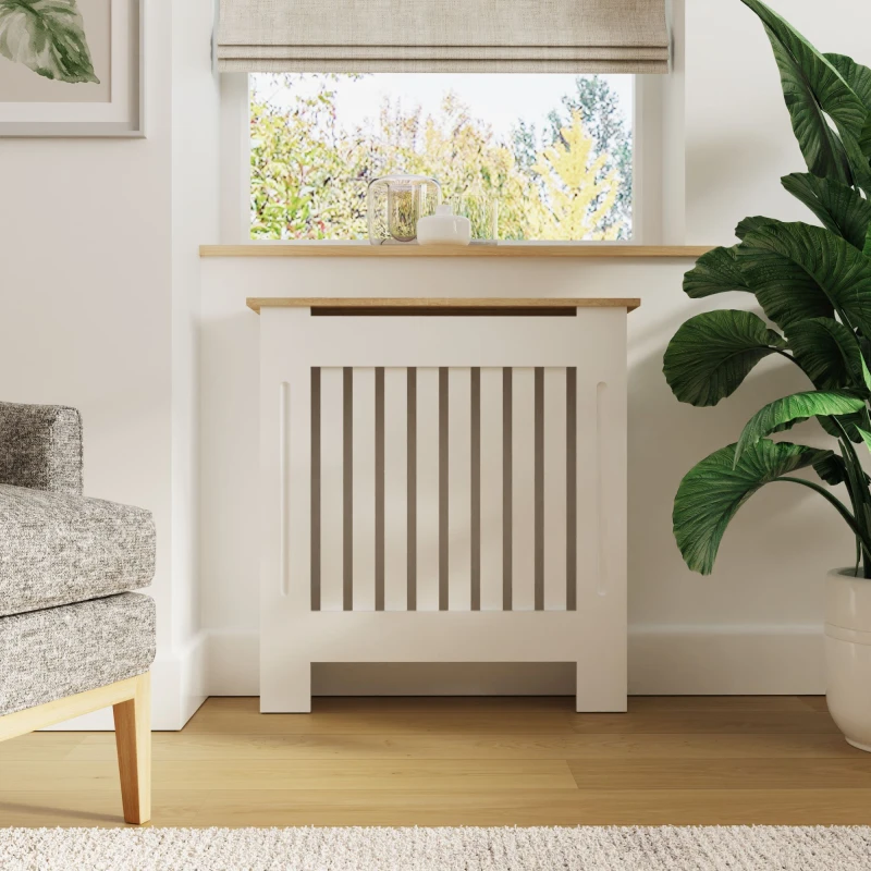 Image of GFW GFW Longslow Large Radiator Cover - White & Oak
