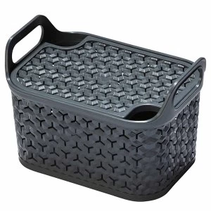 image of Strata Urban Store Basket with Lid 8 Litre, Charcoal