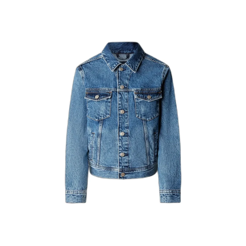 Image of Pepe Jeans Womens Jacket Pepe Jeans Crescent Trucker Bleu Female XS
