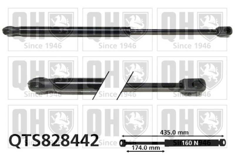 Image of QUINTON HAZELL Gas Spring, rear windscreen QUINTON HAZELL QTS828442