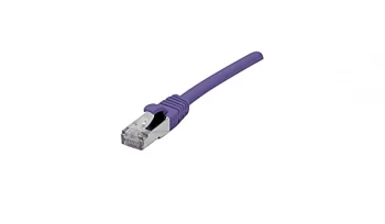 Patch Cord RJ45 CAT.6 F/UTP LSZH Snagless Purple - 1 M Full Copper