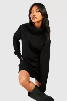 Image of Roll Neck Fisherman Jumper Dress