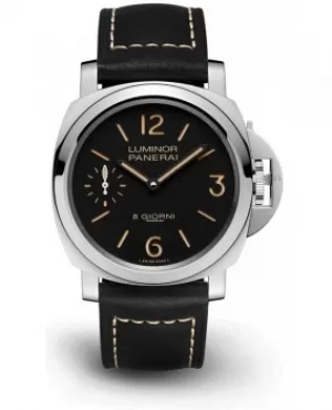 Image of Panerai Luminor Base 44mm Stainless Steel Black Dial Mens Watch PAM00915 PAM00915