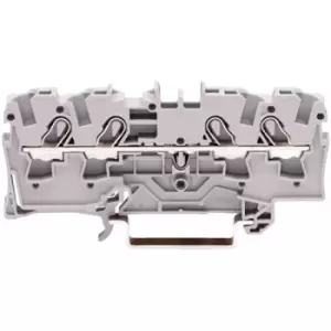 Image of WAGO 2004-1401 4 Conductor Ex e II Through Terminal Block Grey