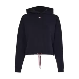 image of Tommy Sport Relaxed Sueded Modal Hoodie - Blue