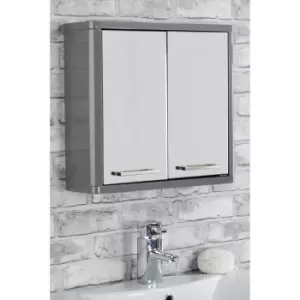 Image of Radius Grey Double Door Mirror Cabinet