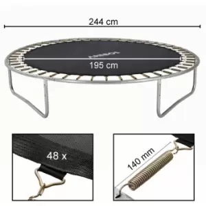 Image of Arebos - Trampoline Jumping mat 244cm - Black - Black