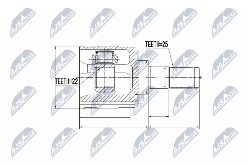 Image of NTY CV joint kit NTY NPW-KA-318