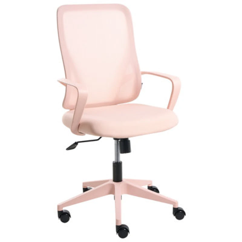 Image of Beliani Office Chair Luma Pastel Pink