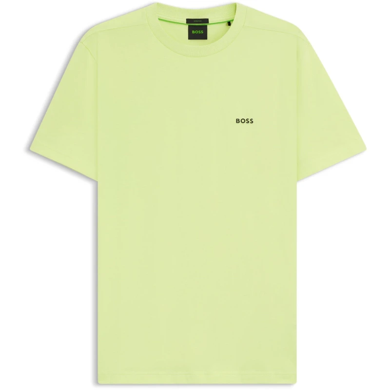 Image of Boss Mens Logo T-Shirt, Logo Design Lime 337 male S
