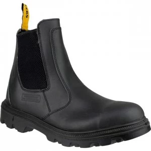 image of Amblers Mens Safety FS129 Water Resistant Pull On Safety Dealer Boots Black Size 10