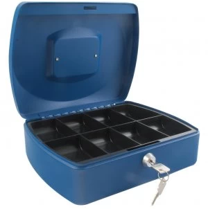 image of Q Connect 10" Cash Box - Blue