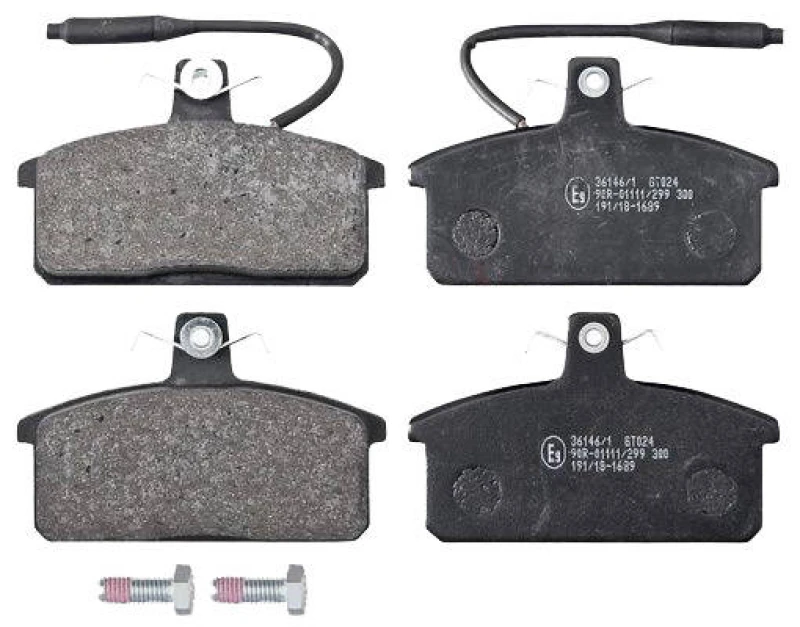 Image of A.B.S. 36146/1 Brake pad set with integrated wear sensor Brake Pad Set,disc brake (402)