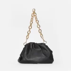 image of Missguided Chain Detail Pouch Bag - Black