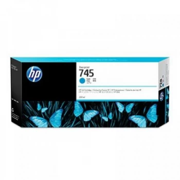 Image of HP 745 Cyan Ink Cartridge 300ml