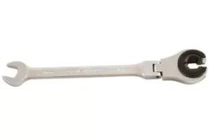 Image of Laser Tools 5233 Brake Pipe Ratchet Wrench Flexible Head 11mm Chrome Vanadium