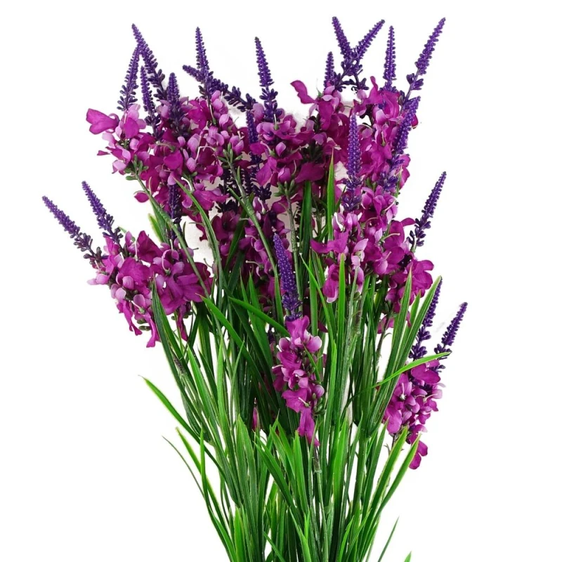Image of Leaf Pack of 6 x 80cm Dark Pink Larkspur Artifical Stem Pink unisex