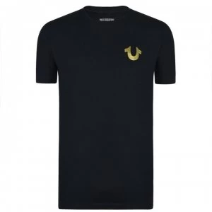 Image of True Religion Print T Shirt - Black