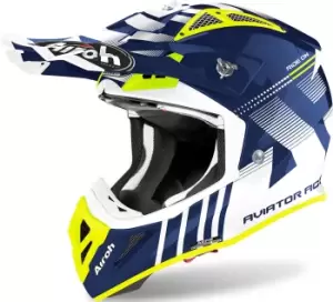 Image of Airoh Aviator ACE Nemesi, yellow-blue, Size L, yellow-blue, Size L