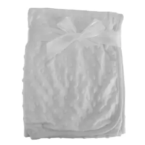 Image of Snuggle Baby Baby Boys/Girls Spotted Baby Wrap (75cm x 100cm) (White)