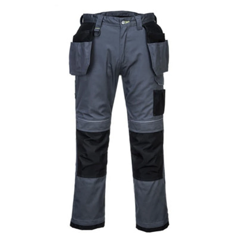 Image of Portwest PW3 Mens Holster Work Trousers T602ZBS32 Colour: Grey / Black