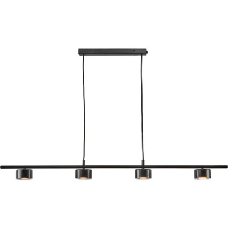 Image of Nordlux Clyde Indoor Dining Kitchen Metal Pendant Ceiling Light In Black (Diam) 8.5Cm