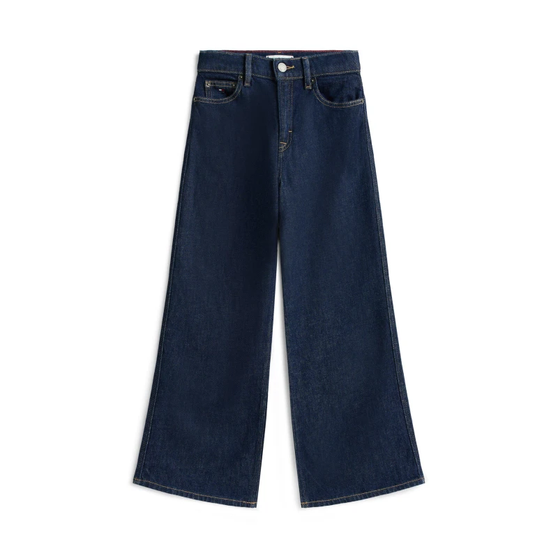 Image of Tommy Hilfiger Kids Mabel Wide Leg Jeans Rinse 1BL female 12Y