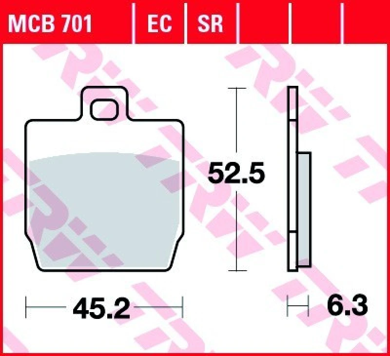 Image of TRW Lucas Brake lining MCB701