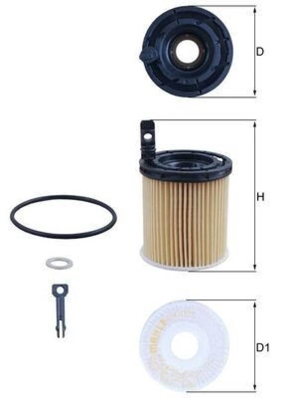 Image of Oil filter MAHLE OX 1121D