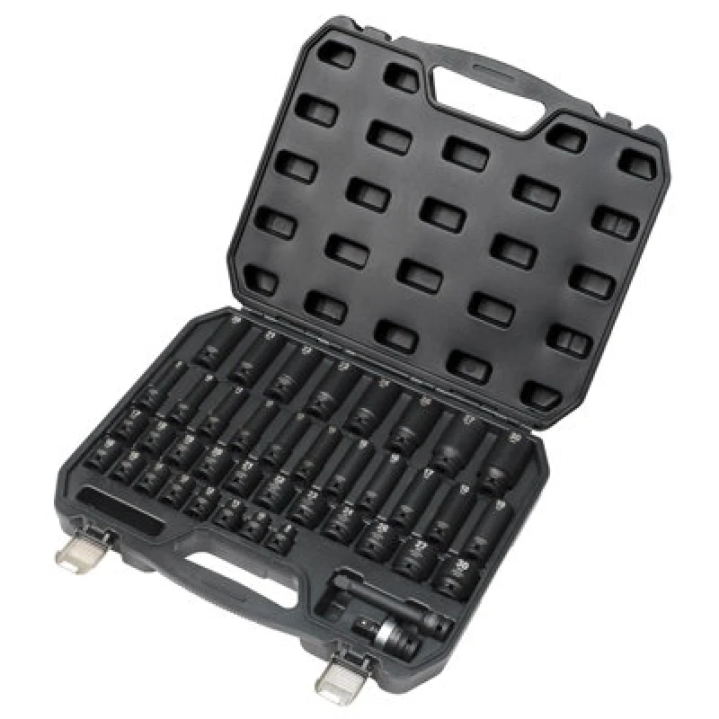 Image of Draper Hi TORQ 40 Piece 1/2" Drive Hexagon Impact Socket Set 07106 Drive: 1/2"