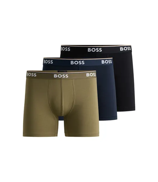 image of Boss 3 Pack Boxer Shorts Boxer Briefs Small Green 42163416350