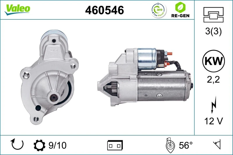 Image of Starter motor VALEO 460546