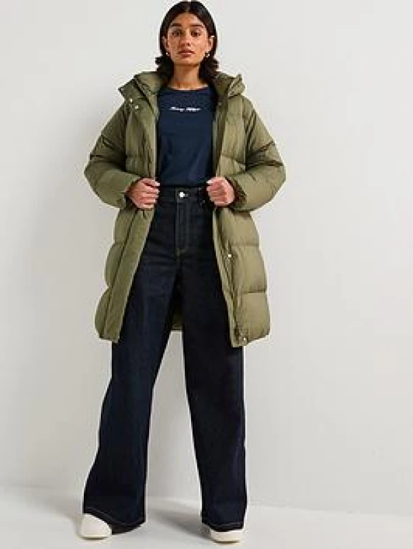 Image of Tommy Hilfiger Modern Down Coat Green - Tommy Hilfiger - Size: S Green Female S PV94801