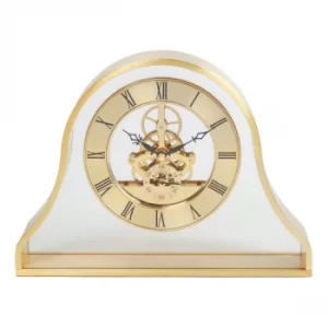 Image of WILLIAM WIDDOP Gold Napoleon Skeleton Mantel Clock