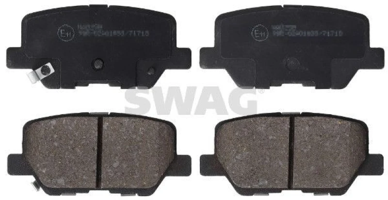 Image of Brake pad set SWAG 33 11 1251