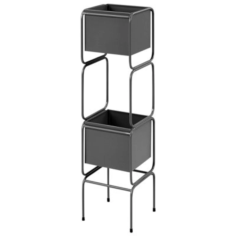 Image of Beliani Plant Stand Cotinus Metal 20 Cm Black