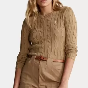 image of Polo Ralph Lauren Womens Julianna-Classic-Long Sleeve-Sweater - Luxury Tan - S