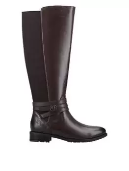 Image of Hush Puppies HUSH PUPPIES VANESSA BUCKLE KNEE BOOT - BROWN, Brown, Size 5, Women