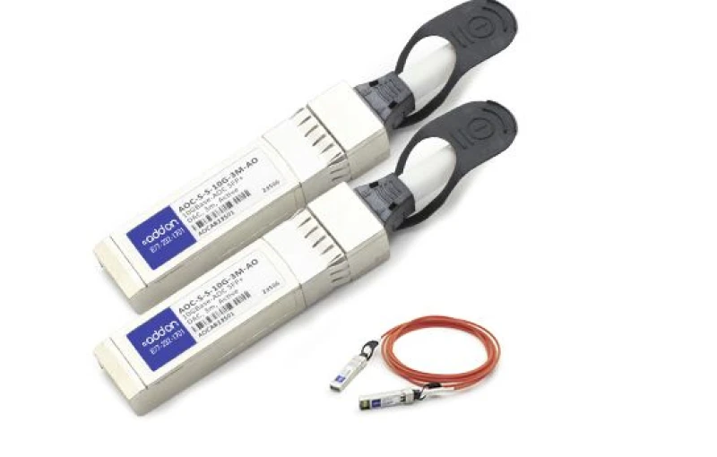 Image of AddOn Networks SFP+/SFP+. 3m InfiniBand/fibre optic cable SFP+ Orange