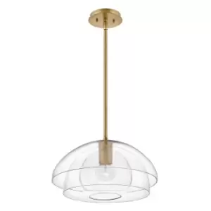Image of Hinkley Lotus Dome Pendant Ceiling Light Heritage Brass