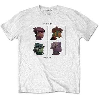 Image of Gorillaz - Demon Days Unisex Large T-Shirt - White