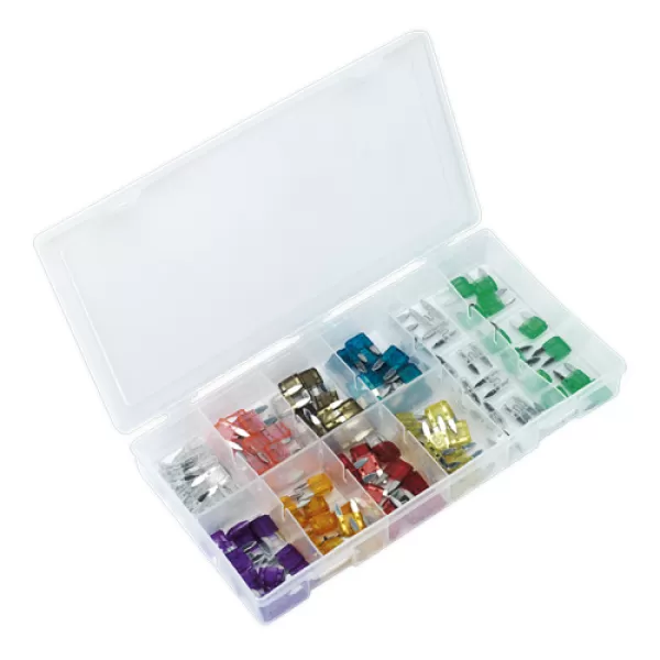 Image of Genuine SEALEY BCF100 Automotive MINI Blade Fuse Assortment 100pc