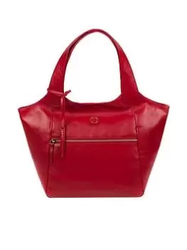 image of Pure Luxuries London Pure Luxuries Loxford Vintage Red Leather Tote Bag, Red, Women