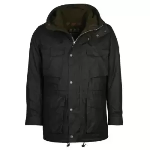 image of Barbour Mens Nautic Wax Jacket Black XXL