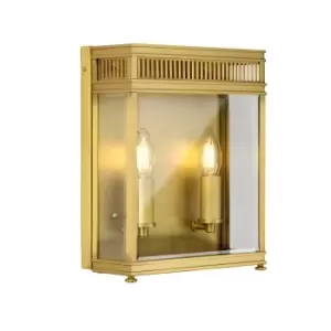 Holborn Outdoor Wall Lantern Brushed Brass, IP44