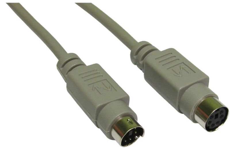 Image of Cables Direct Cables Direct EX-102 PS/2 cable 2m 6-p Mini-DIN Grey EX-102