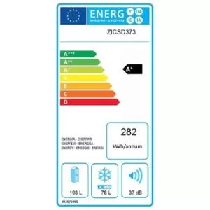 image of Zenith ZICSD373 271L Integrated Fridge Freezer