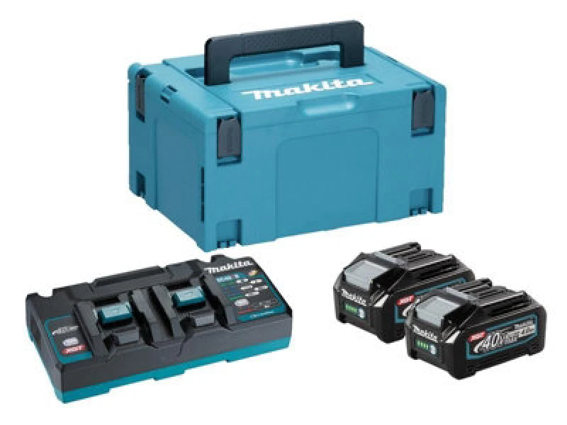 Image of Makita 191U05-8 40v Max XGT Cordless 2 Battery 4ah and 110v Charger Kit 191U05-8 Battery Amp Hours: 4ah